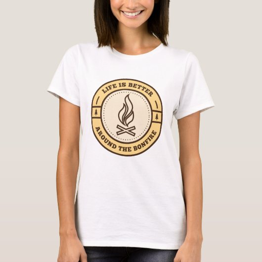 命は焚きのまわりに火より Tシャツ (正面)