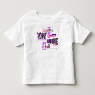 命を大切にするメッセージがプリントされたトッダーのTシャツ トドラーTシャツ