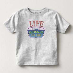命を大切にするメッセージがプリントされたトッラーのTシャツ トドラーTシャツ