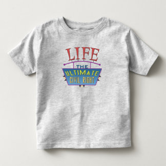 命を大切にするメッセージがプリントされたトッラーのTシャツ トドラーTシャツ