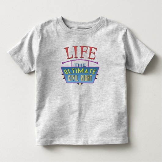 命を大切にするメッセージがプリントされたトッラーのTシャツ トドラーTシャツ (正面)