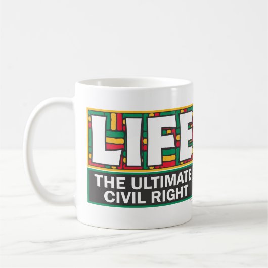 命を大切にする信念を共有するためのマグカップ コーヒーマグカップ (左)