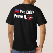 命を大切に？証明してみせろ - アサルトライフル禁止 - 両面 Tシャツ (裏面)