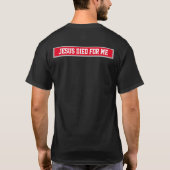 命を救ってくれた献血者 Tシャツ (裏面)