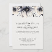 命エレガントの記念写真お祝い 招待状 (裏面)