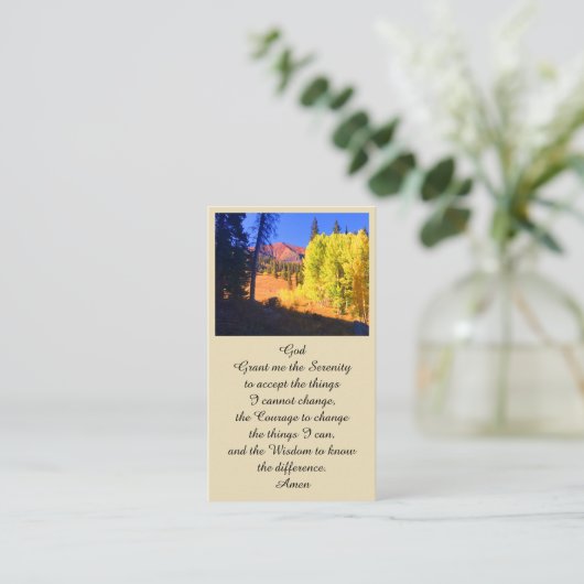 命エレガント命記念祈りの言葉カードお祝い 名刺 (スタンド正面)