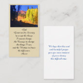 命エレガント命記念祈りの言葉カードお祝い 名刺 (正面/裏面)