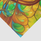 命カラフルの木のステンドグラスの外観 薄葉紙 (詳細)