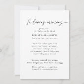 命シンプルモダン記念のお祝い写真 招待状 (裏面)