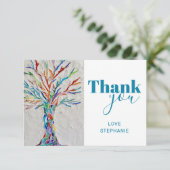 命パーソナライズされたの木のサンキューカード サンキューカード (スタンド正面)