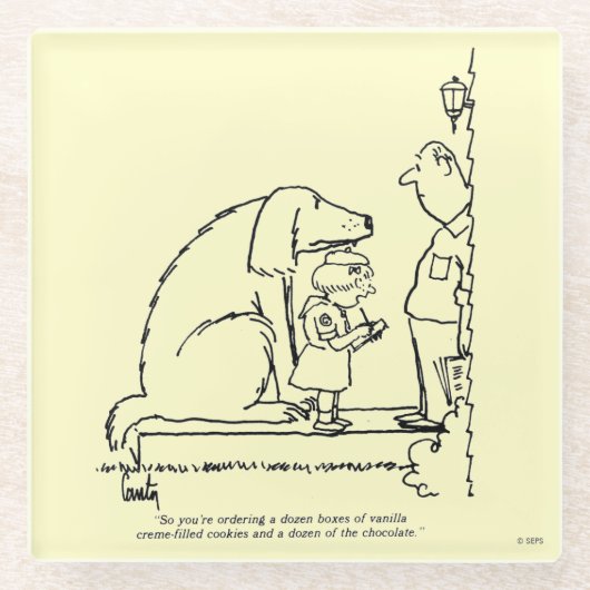 命令のクッキー ガラスコースター (正面)