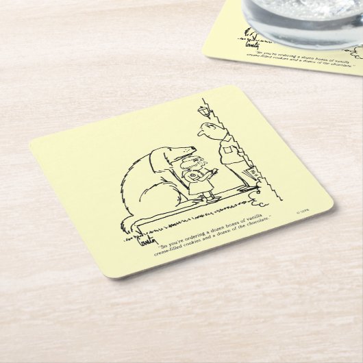 命令のクッキー スクエアペーパーコースター (アングル)