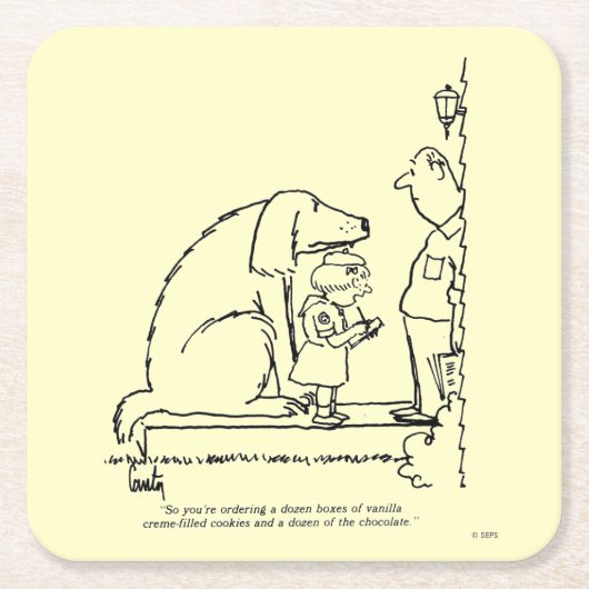 命令のクッキー スクエアペーパーコースター (正面)