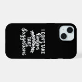 命令は受け付けません サラシスティックで面白い引用ギフト iPhone 15ケース (裏面横)