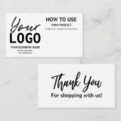 命令カードの使用方法 名刺 (正面/裏面)