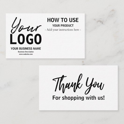 命令カードの使用方法 名刺 (正面/裏面)