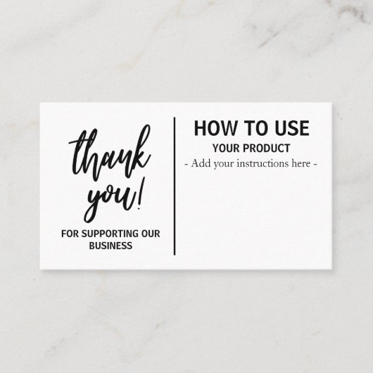命令カードの使用方法 名刺 (正面)