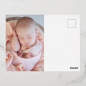 命名式ほこりっぽいバラフローラバラ金ゴールド 箔招待状ポストカード (裏面)