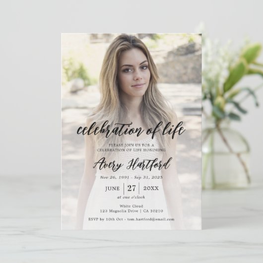 命日お祝い 招待状 (スタンド正面)