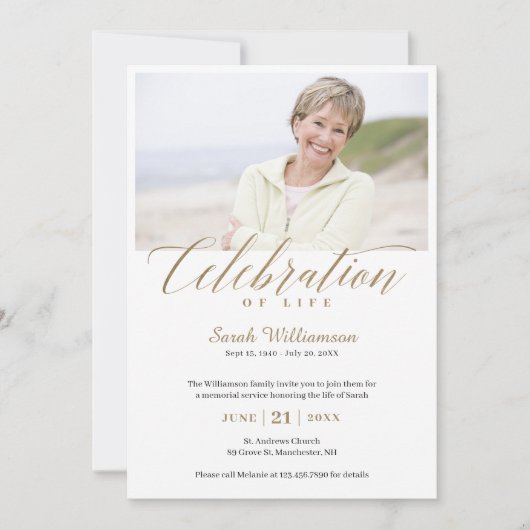 命日お祝い 招待状 (正面)