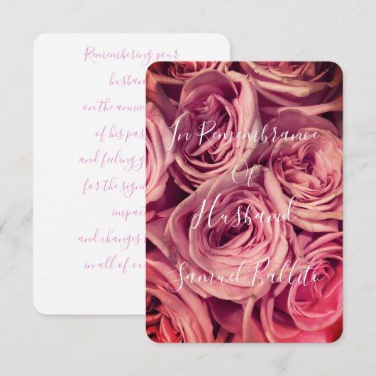 命日に夫を思い出すフローラ (正面/裏面)