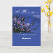 命日の夫 カード (黄色い花)