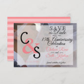 命日の愛モダンを保存する – Coral セーブザデート (正面/裏面)