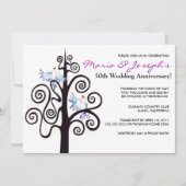 命日の木結婚のパーティの招待状 招待状 (正面)