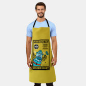 命日の男女ロボット贈り物 エプロン (着用した状態)