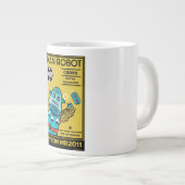 命日の男女ロボット贈り物 ジャンボコーヒーマグカップ (正面右)