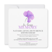 命日の紫色の水彩花の写真