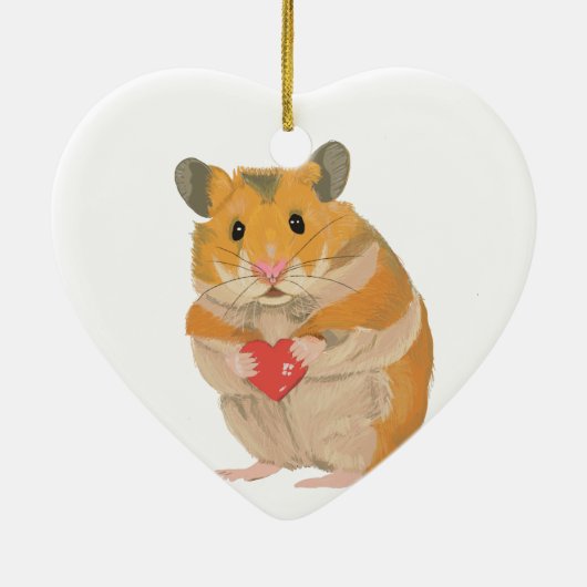 . .命日を迎えるかわいいハート セラミックオーナメント (裏面)