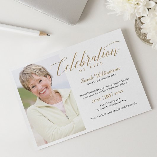 命日・昇天記念　生きた証の写真 招待状