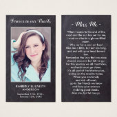 命素朴命記念祈りの言葉カードお祝い (正面&裏面)