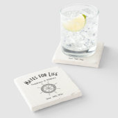 命航海の結婚の仲間 ストーンコースター (横)