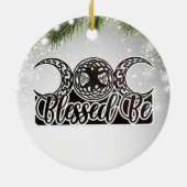 命賛美の魔女のケルトの木異教のになる セラミックオーナメント (裏面)