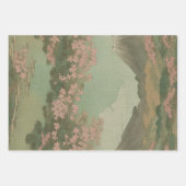 和の伝統的な手書きの断片 No1 ラッピングペーパーシート (正面2)