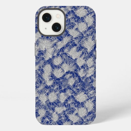 和の花草模様 iPhoneケース (裏面)