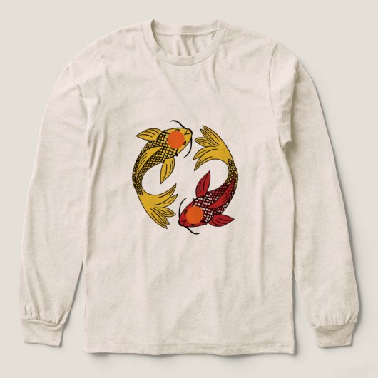 和のTシャツ、日本のコイ トライブレンドTシャツ (デザイン正面)