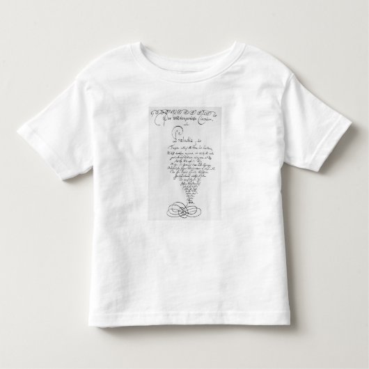 和らげられる井戸の手書きのTitlepage トドラーTシャツ (正面)