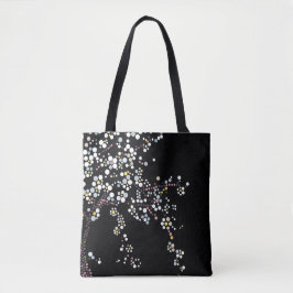和モザイク 桜 ブラック トートバッグ