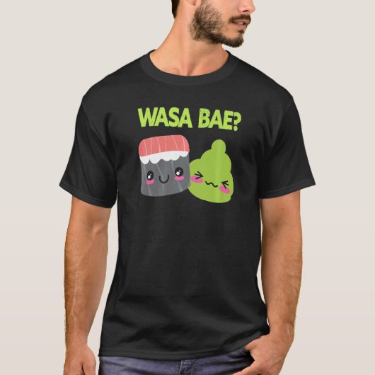 和佐べ食日本のべ寿司わさび Tシャツ (正面)