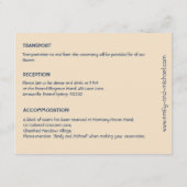 和婚の詳細　富士との日本的な調和 エンクロージャーカード (裏面)