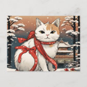 和寺入りのかわいい猫猫好き ポストカード (正面)