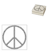 和平サインの切手 ラバースタンプ (押印)