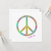 和平サインサンキューカード カード (正面/裏面インサイチュ)