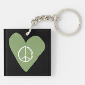 和平サインハート キーホルダー (裏面)