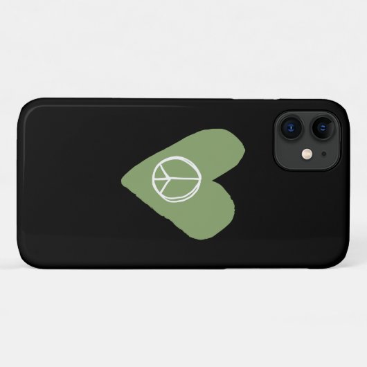 和平サインハート Case-Mate iPhoneケース (裏面(横))