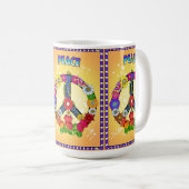 和平サイン コーヒーマグカップ (正面右)