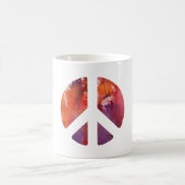 和平サイン コーヒーマグカップ (中央)